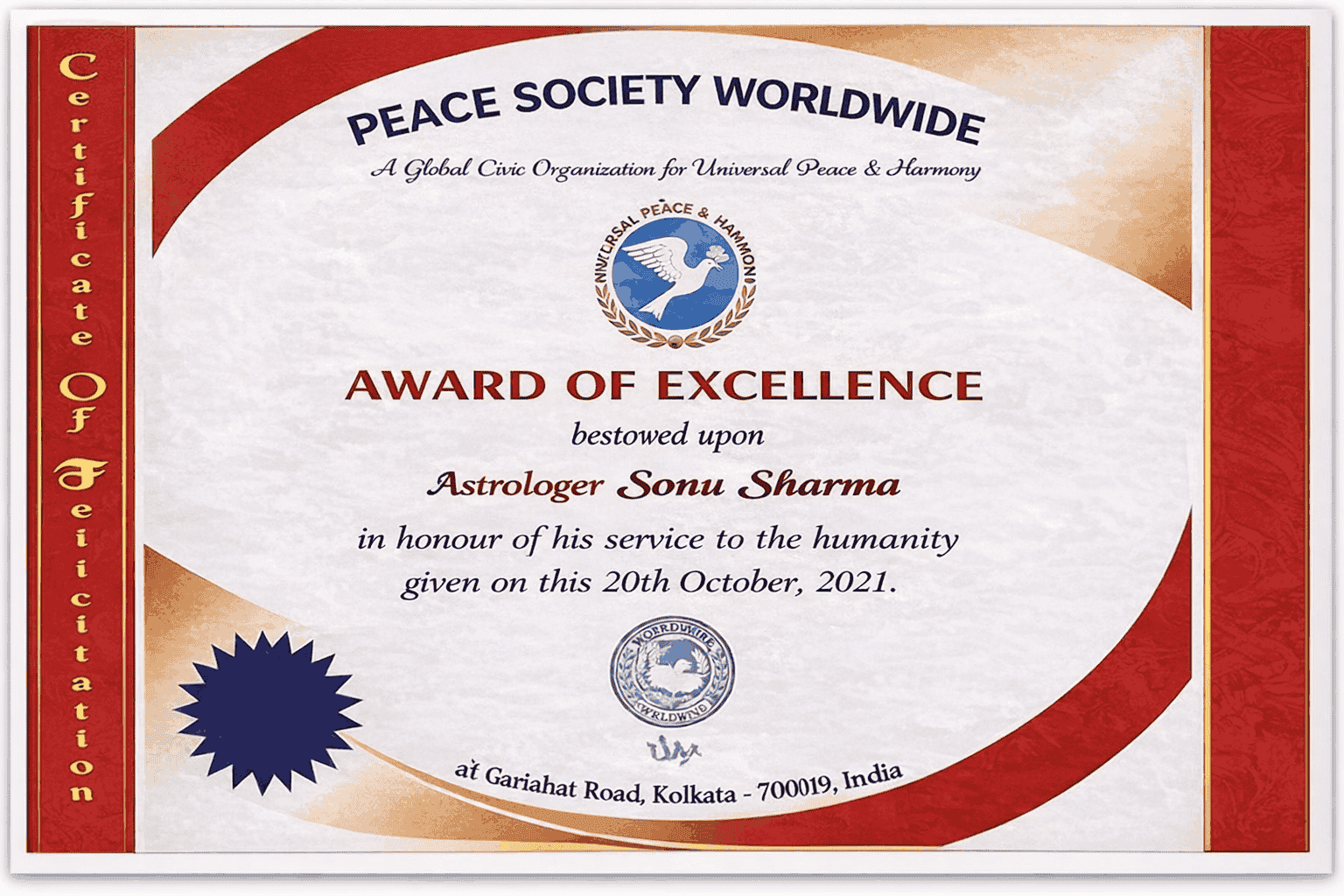 Astrology Mastery Award